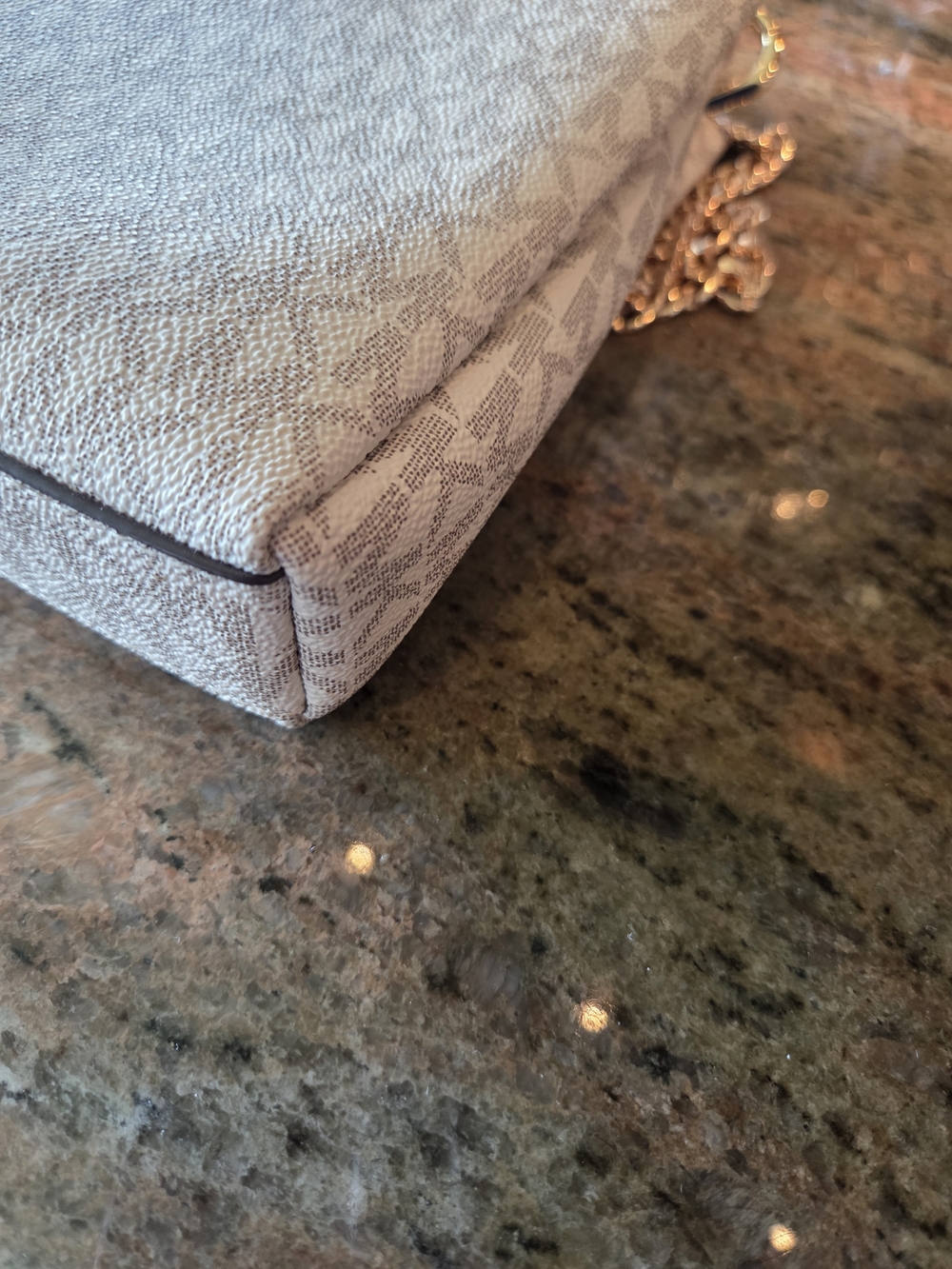 Michael Kors Signature Crossbody Bag in Cream And Beige - Picture 9 of 10